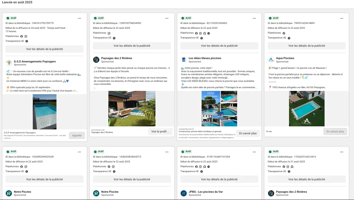 Audit SEA - Interface de gestion des campagnes publicitaires